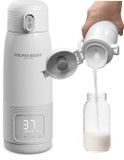 Vulpes Goods® BabyCare - Thermosfles Flessenwarmer Onderweg - 500ML - Roestvrijstaal - 6400 mAh - Oplaadbaar - Draadloos & Draagbaar - PRO V2
