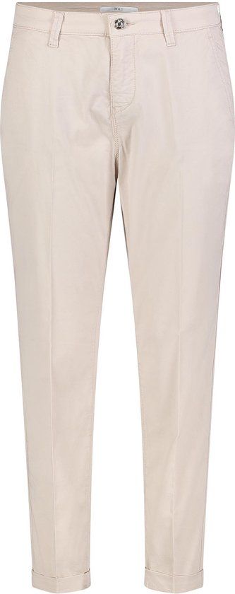 MAC regular fit broek Chino turn up zand
