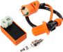 Allecto Plus - Racing Performance CDI Box met 6 Pin Connector en Bougie set voor GY6 ATV Scooter