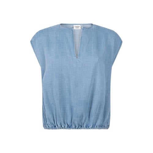 Another-Label top light blue denim