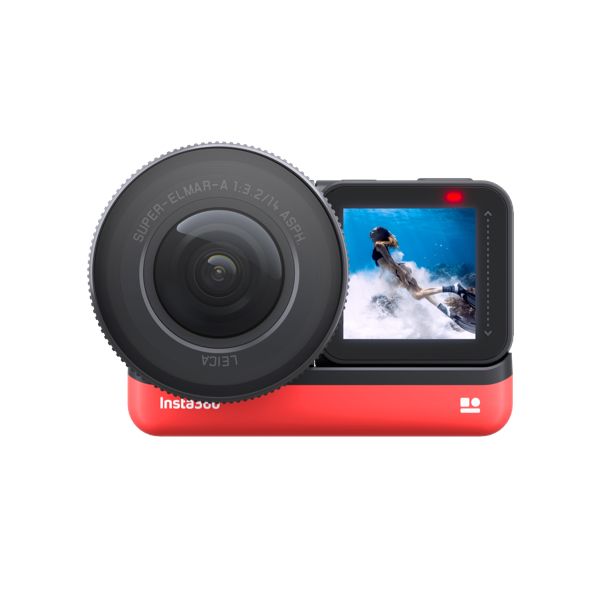 Insta360 ONE R 1-Inch Edition Action Camera - 5K Ultra HD - 19MP - Black/Red