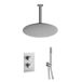 Fortifura Calvi Inbouw Regendoucheset - Thermostatisch - Plafondarm - 25cm Hoofddouche - Staaf Handdouche - Gladde Doucheslang - PVD - Geborsteld RVS