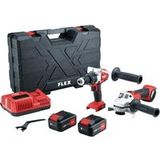 Flex Accu-slagboormachine PD2G 18-ECFC + haakse slijper L 125 18.0-EC (incl. 2 accu's 5,0 Ah + oplader, inclusief transportkoffer) 516198