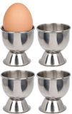 Excellent Houseware Coquetier - Argent - INOX / métal - set 4x pièces