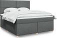 Maison Exclusive - Boxspringbed met matras, **dark grey**, 180x200 cm, **textile**