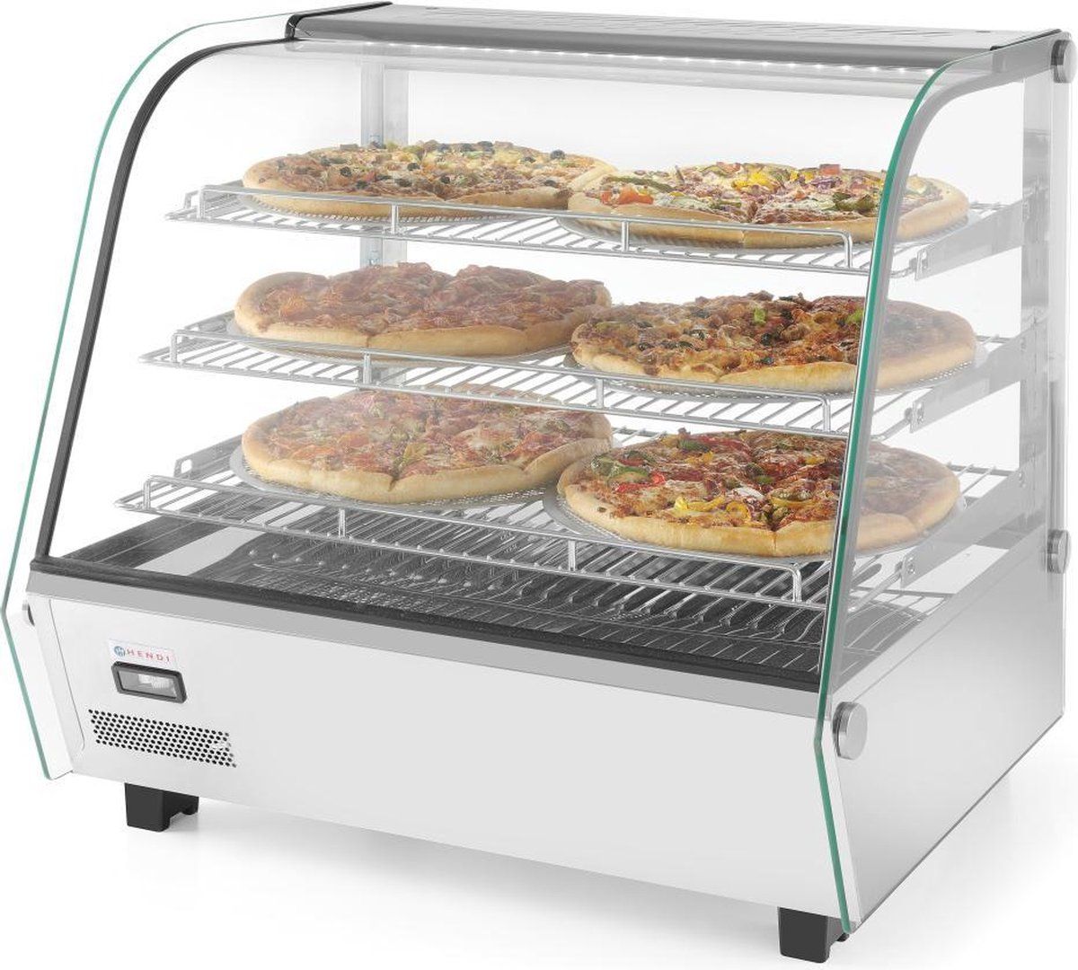 Hendi Opzet Warmhoudvitrine - 160 Liter - 3 Etages - 857x568x(H)686mm