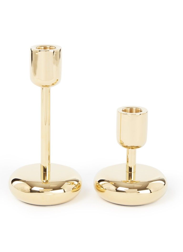 Iittala Nappula Kandelaar Set van 2 - Goud - Messing - 2023 Model