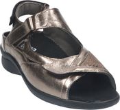 Durea - Dames sandalen - wijdte M extra breed - Uitneembaar voetbed - 7408.220.2004 - Brons - maat 41