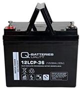 Q-Batteries 12LCP-36/12V ? 36 Ah Lood Accu Cyclus Type AGM ? Deep Cycle VRLA 4250889611194