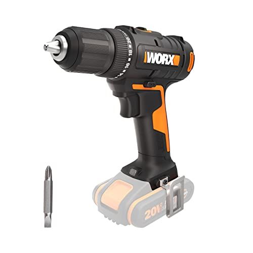 WORX - Accuschroefboormachine 20 V – 40 Nm ø13 mm – WX108.9 (levering zonder accu en oplader, 1 dubbel bit)