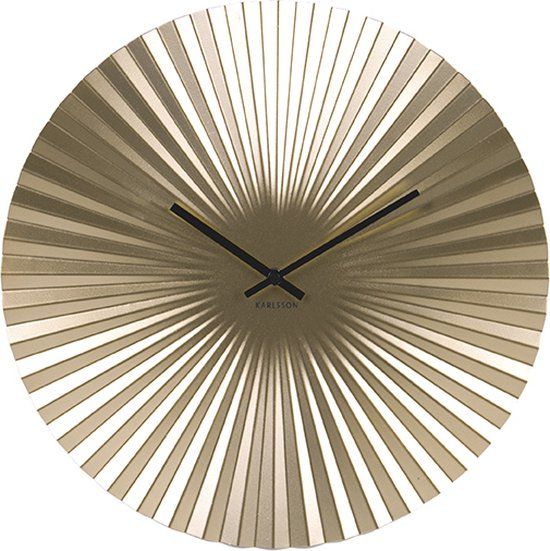 Karlsson Sensu Wandklok - Ø40cm - Goud - Metaal - Modern