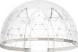Tuindome tente, 2,9 x 1,75 m. Tente bulle transparente d'extérieur, adaptée pour 2-4 personnes.