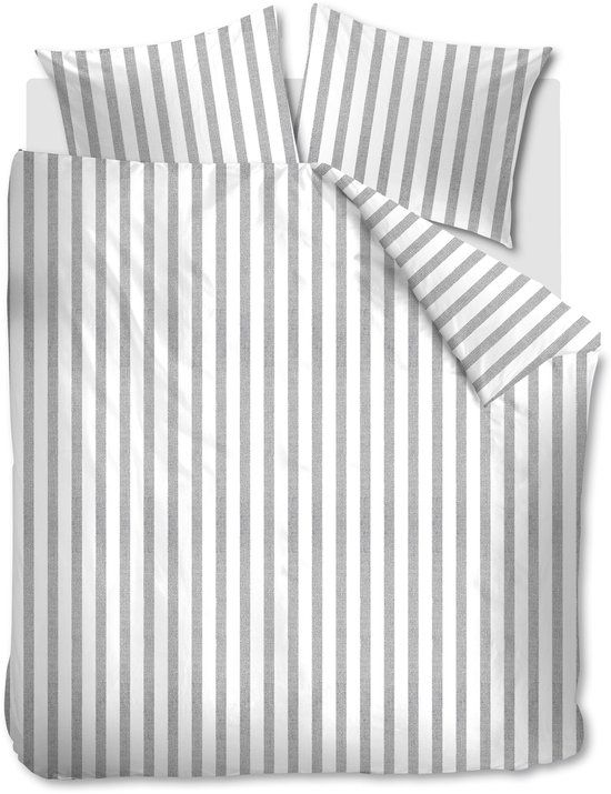 Ambiante Ally dekbedovertrek - Lits-Jumeaux - 240 x 200/220 cm - Zacht grijs