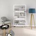 Homemania Boekenkast, paars, met planken, woonkamer, wit, spaanplaat, melaminehars, 90 x 22 x 163,2 cm