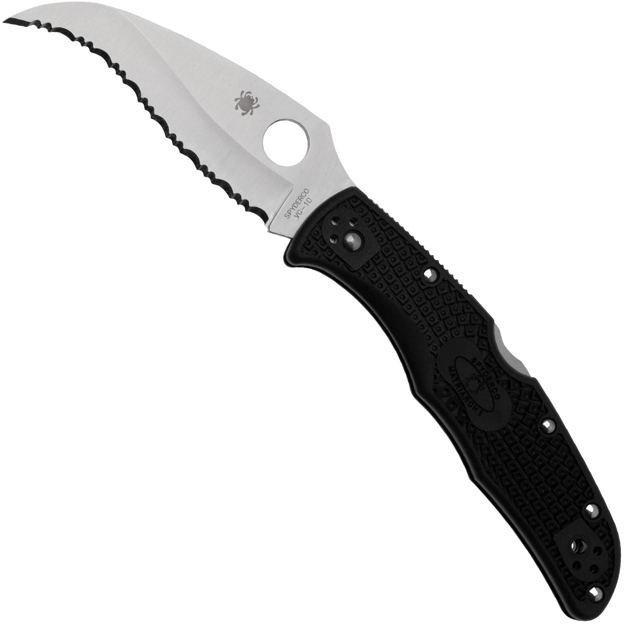 Spyderco Matriarch 2 C12SBK2 Black FRN Serrated Knife