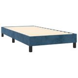 vidaXL Boxspringbed met matras, donkerblauw, fluweel, 100x200 cm