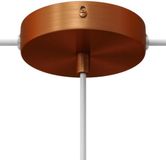 Merkloos Lampbaldakijn Kit - Metaal Plafondkap - Lamp Ophangen - 1 Hoofd 2 Zijgaten - Ø 120 mm - Gesatineerd Koper