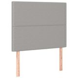 VidaXL Hoofdbord en Voeteneind Lichtgrijs 2000 mm x 50 mm x 780-880 mm Polyester, Hout