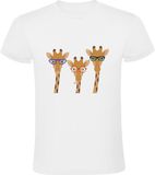 Sol's Giraffen met bril Heren T-shirt 4XL - Wit
