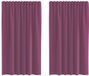 vidaXL - Gordijnen - voile - met - roedezakken - 2 - st - paars