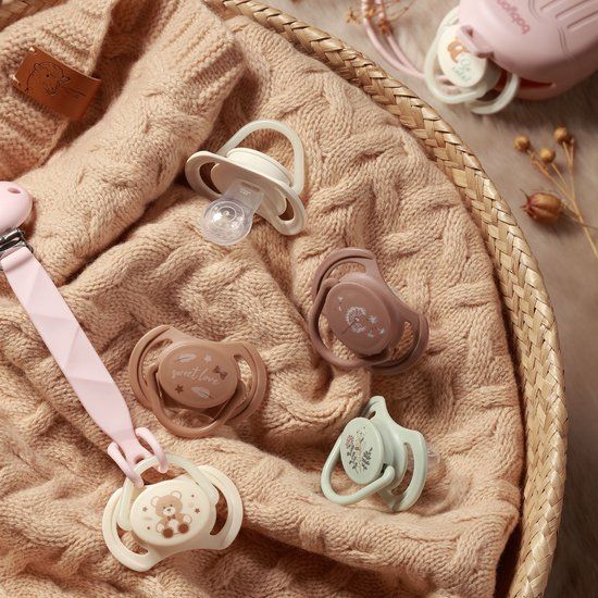 BabyOno Symmetrische siliconen fopspenen 0-6 mnd