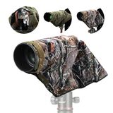 NEEWER Camera regenhoes regenhoes, L, grote waterdichte regenjas beschermhoes voor Canon Sony Nikon Fujifilm DSLR camera en lenzen tot 400 mm, dubbelzijdige camouflage groen camouflage nylon PB020