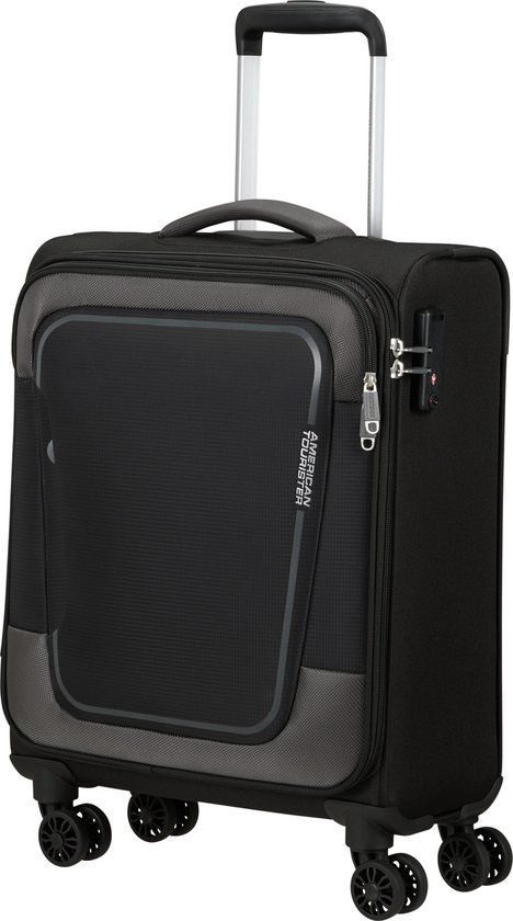 American Tourister Pulsonic Spinner 55cm Handbagage - Asphalt Black