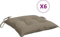 vidaXL Palletkussens 2 stuks taupe Oxford-stof 50x50x7 cm