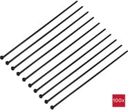 TRU COMPONENTS TC-12814192 Kabelbinder 300 mm 4.8 mm Zwart Met metalen tong, UV-bestendig 100 stuk(s)