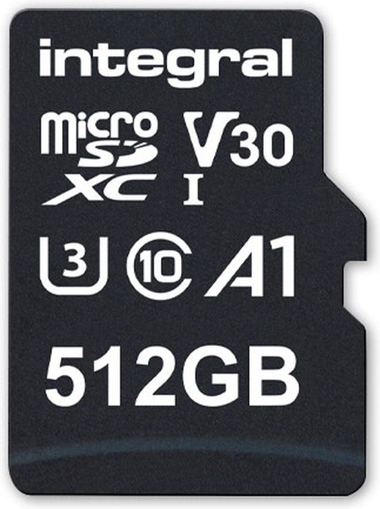 Integral Memory Integral High Speed microSDXC Card 512GB V30 Class 10