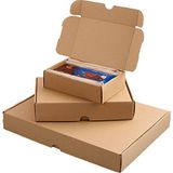 Smartbox Pro Kartonnen Doos voor Maximale Pakketpost, 330×242×45 mm, Bruine Golfkarton, 25 Stuks