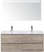 BES LED Dante Badmeubelset 120 cm - Craft Oak - Keramische Wastafel Wit Enjoy met Sence Spiegel