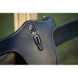 HFI Sangle bavette en cuir pour cheval + mousqueton