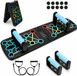 Merkloos Push-up board 17-in-1, opvouwbaar trainingsboard met handgrepen en weerstandsbanden voor thuistraining