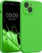 kwmobile telefoonhoesje geschikt voor Apple iPhone 15 - TPU backcover met siliconen coating - Smartphone case in limoengroen