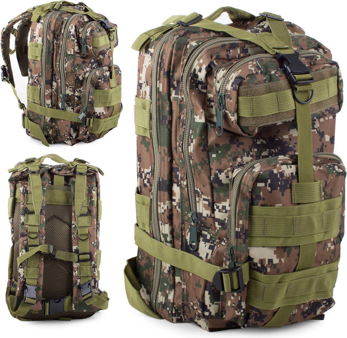 VERK GROUP militaire rugzak 30 liter - groen/bruin