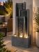 Arnusa Gartenbrunnen Springbrunnen BK903 Wasserwand 99 cm Standbrunnen mit LED groß, 37 cm Breite, Gartendekoration Zimmerbrunnen
