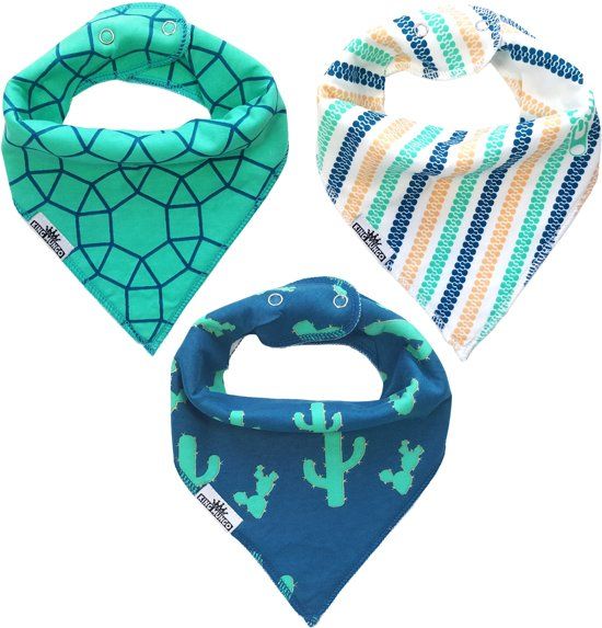 King Mungo Slabbetjes baby jongens Bandana kwijl slab 3 stuks slabbers BB04b