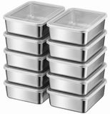 Icecat Conteneur de stockage alimentaire - Réutilisable avec couvercle - 10 pièces 5x10cm
