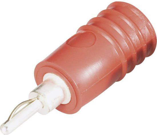 Hills Schnepp ÜS 2040 Overgangsstekker Stekker 2 mm - Bus 4 mm Rood