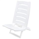 AK Sport Uni strandstoel, ligstoelen, wit, 39 x 37,7 x 12 cm, voor camping, verstelbare lumbale steun, van kunststof