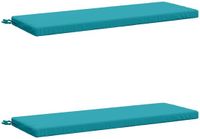 vidaXL - 2-delige - Bankkussens - SOEST - 2 - st - 100% - Polyester - Turquoise