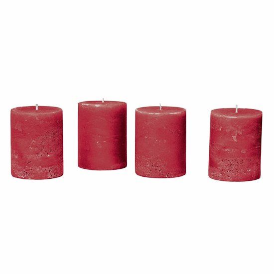 Loberon Kaars set van 4 Virrans rood