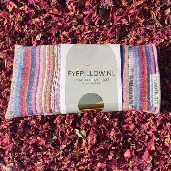 Eyepillow BOHO stripes Amethist & roos
