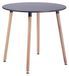Table de salle à manger ronde - 80 x 73 cm - Noir - Scandinave