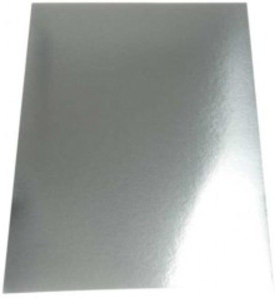 creotime Metallic Foliekarton A4 280 gr zilver 10 vellen