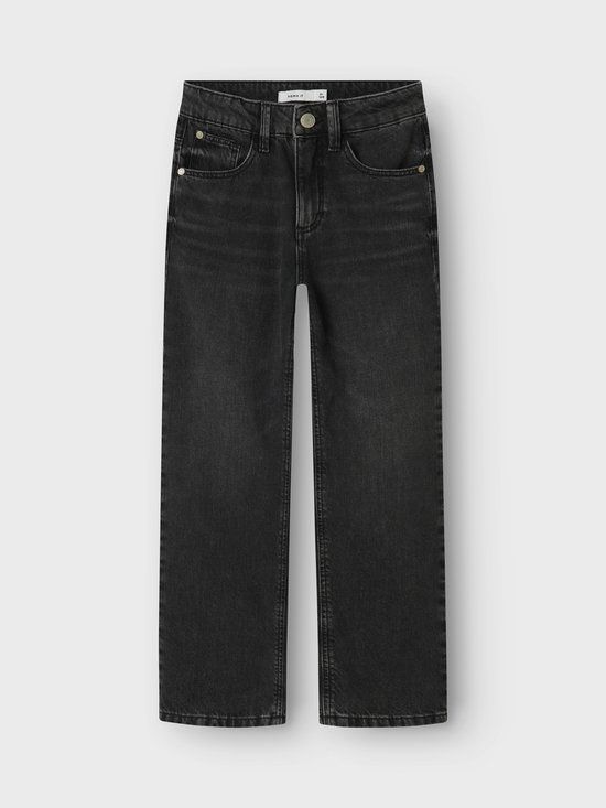 NAME IT NKFROSE HW STRAIGHT JEANS 9222-RM NOOS - Meisjes - Jeans - Black Denim - Maat 152