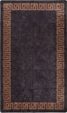 vidaXL - Vloerkleed - wasbaar - 190x300 cm - zwart en goudkleurig