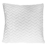 HOME DECO FACTORY TX0093 White chevron decorative cushion 40x40 cm