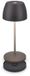 B.K.Licht BRILONER Serina Mini - Oplaadbare Tafellamp - met oplaadstation - snoerloze lamp - met touch dimbaar - Ø8 x 20.5cm - antraciet